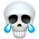 Skull cry laugh Slack reaction